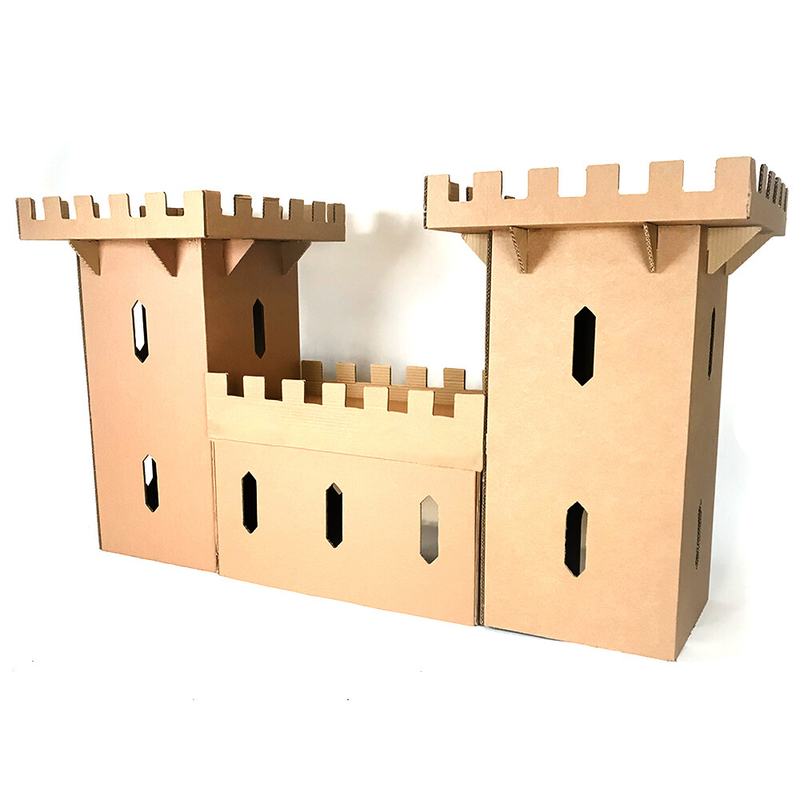 Corrugated Cat Toy Castle Cat Kitten Training Scratcher Bed Hide Out Climbing