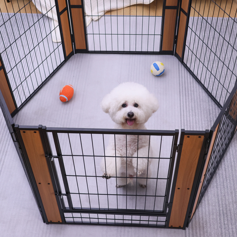 Dog Exercise Playpen Expandable Dog Cage Heavy Duty Foldable Dog Fence Pet Pen