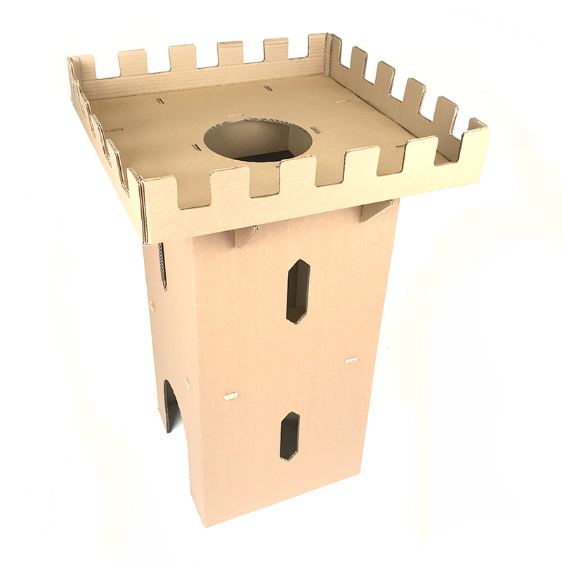 Corrugated Cat Toy Castle Cat Kitten Training Scratcher Bed Hide Out Climbing