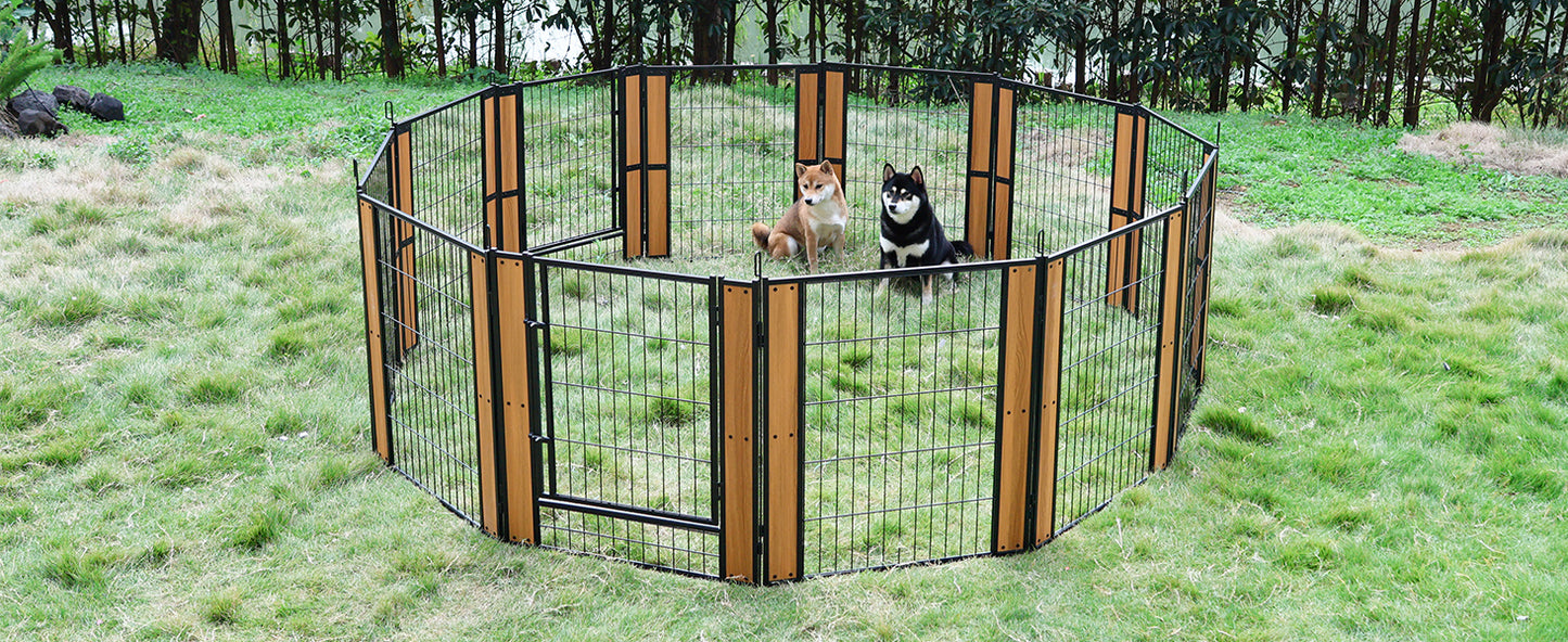 Dog Exercise Playpen Expandable Dog Cage Heavy Duty Foldable Dog Fence Pet Pen