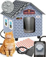 Weatherproof Heated Cat House - Outdoor Shelter for Winter & Cold Weather
