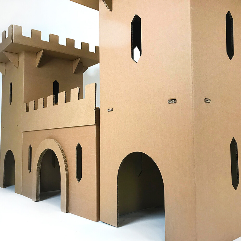 Corrugated Cat Toy Castle Cat Kitten Training Scratcher Bed Hide Out Climbing