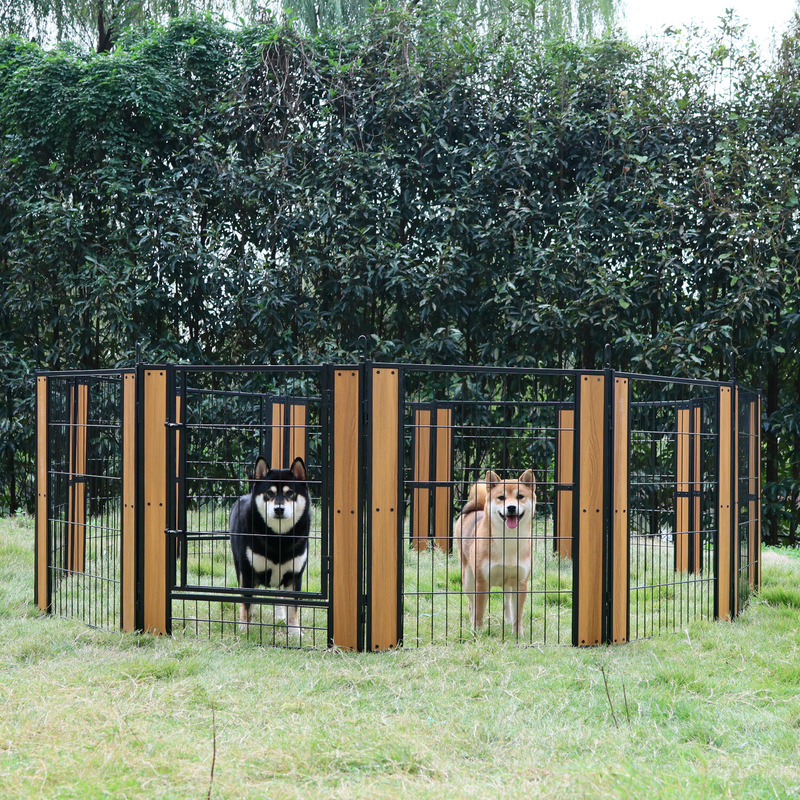 Dog Exercise Playpen Expandable Dog Cage Heavy Duty Foldable Dog Fence Pet Pen