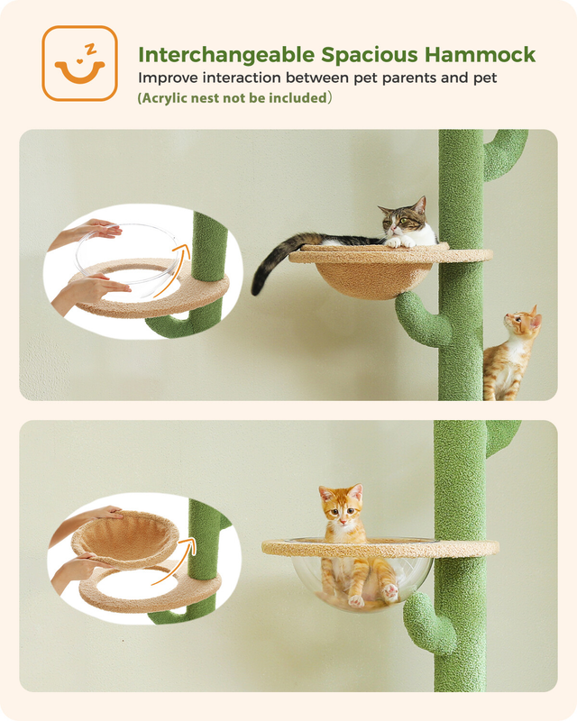 PAWZ Road Cactus Floor to Ceiling Cat Tree Tower Cat Scratching Post Scratcher