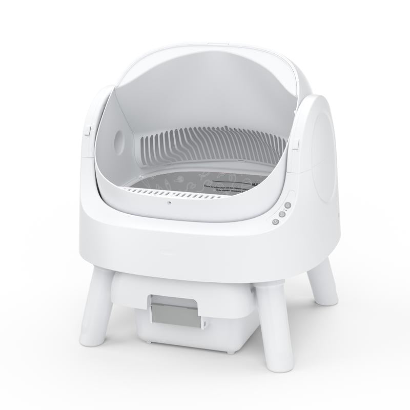PetPivot Autoscooper 11 Open-Top Self-Cleaning Cat Litter Box，Odor-Free Waste Disposal includes Trash Bags