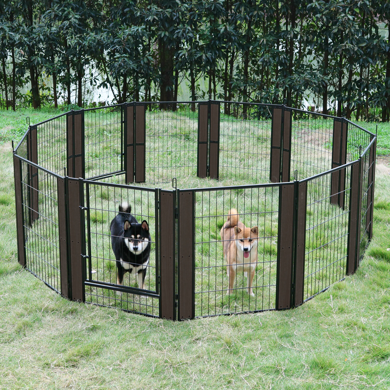 Dog Exercise Playpen Expandable Dog Cage Heavy Duty Foldable Dog Fence Pet Pen