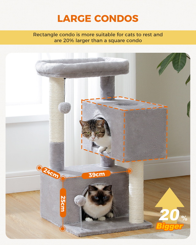 PAWZ Road Cat Tree Tower Condo Scratching Post Scratcher House for Large Cats