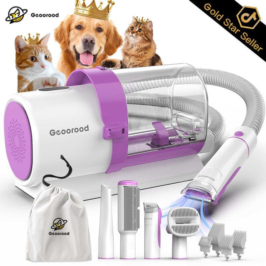 【Geoorood】Dog Grooming Vacuum Kit, Pet Grooming Vacuum with Clipper Nail Grinder, 2.5L Dust Cup Dog deshedding Vacuum Brush with 4-6 Pet Grooming Tools for Shedding Pet Hair, Home Cleaning ##TikTokShopBacktoSchool
