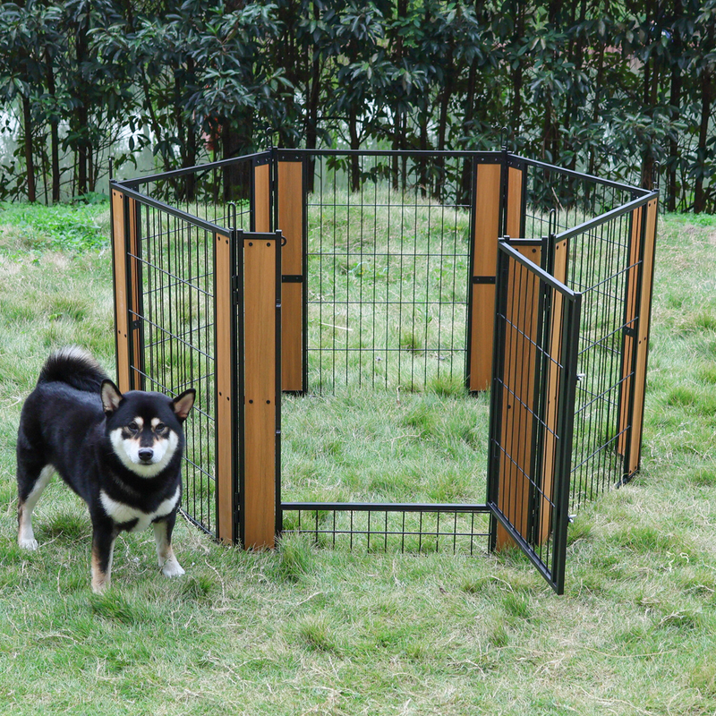 Dog Exercise Playpen Expandable Dog Cage Heavy Duty Foldable Dog Fence Pet Pen